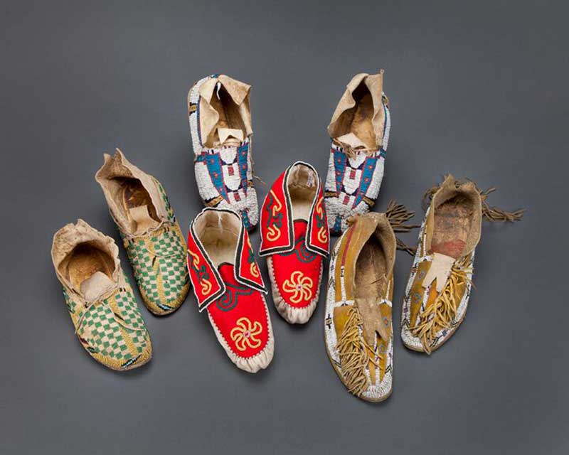 Assortment of moccasins from the Kenneth Bud Adams Collection
