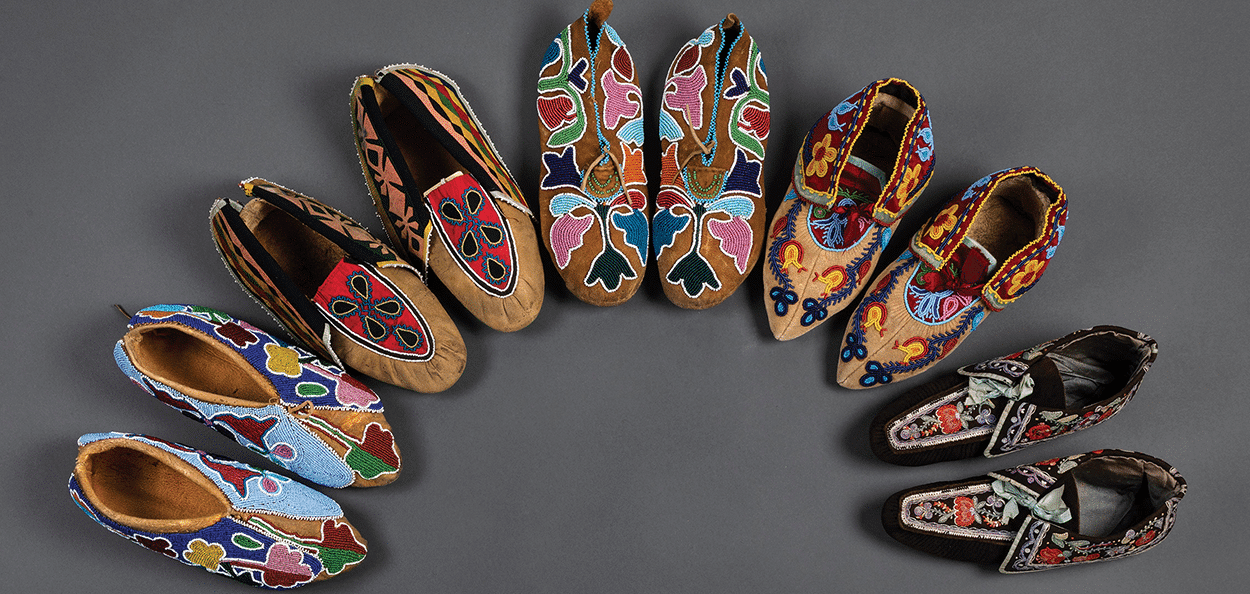 Display of moccasins 