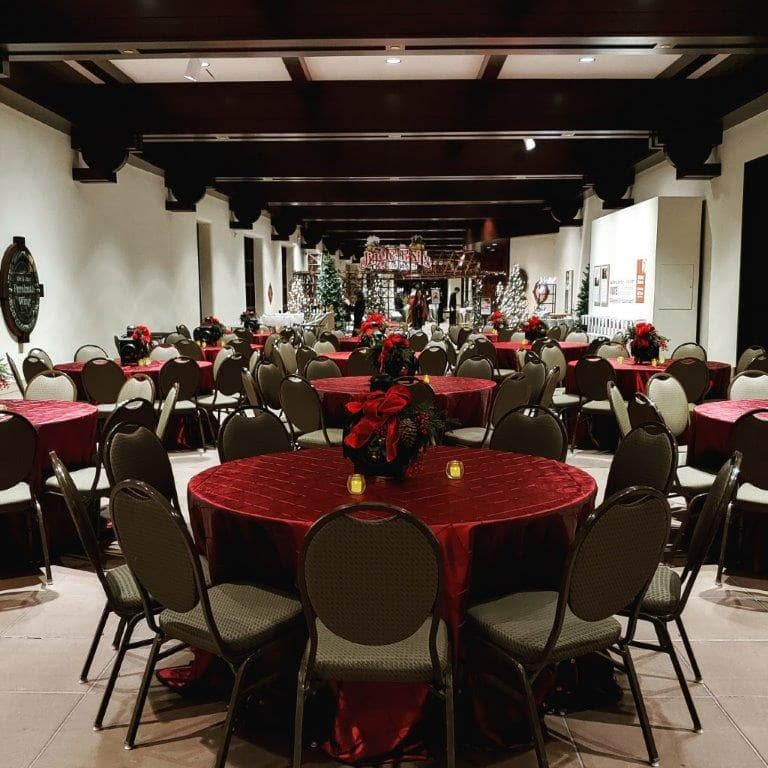 Eiteljorg event space set up for holiday party