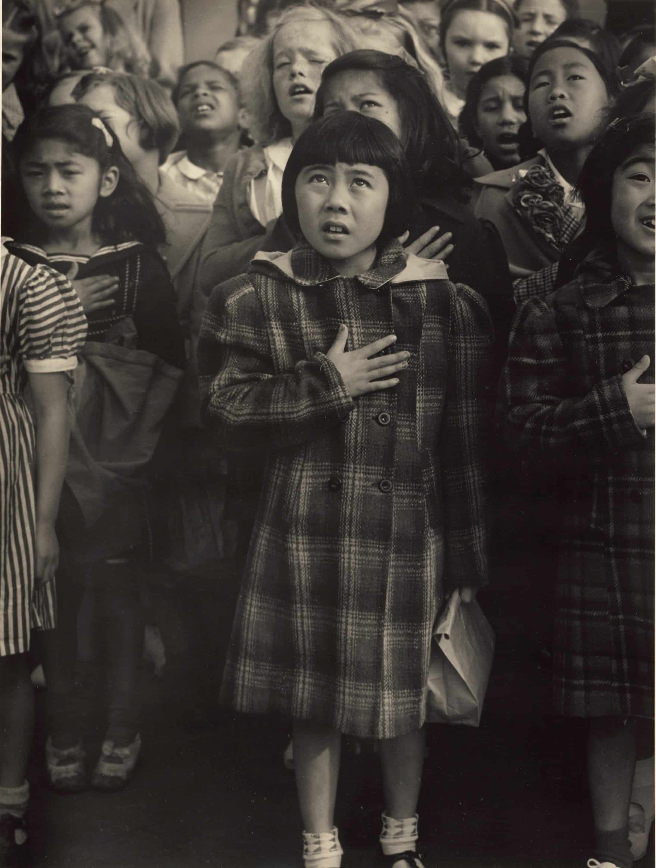 Dorothea Lange, Pledge of Allegiance, Raphael Weill Elementary School, San Francisco, April 20, 1942., The J. Paul Getty Museum, Los Angeles, 2000.50.16